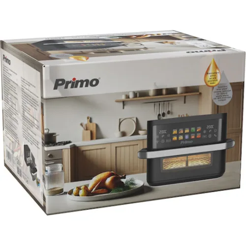 Primo PRAF-40530 Air Fryer με Διπλό Αποσπώμενο Κάδο 11lt Μαύρο