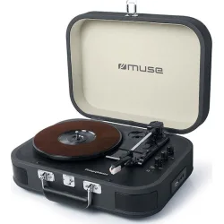 Muse MT-201 MT-201DG Βαλιτσάκι Πικάπ με Προενίσχυση και Ενσωματωμένα Ηχεία Μαύρο