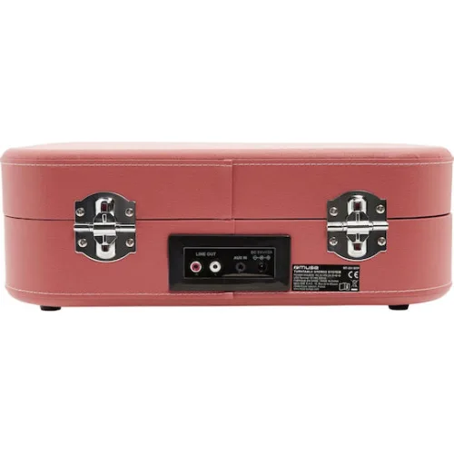 Muse MT-201 MT-201BTP Βαλιτσάκι Πικάπ με Belt Drive, Προενίσχυση και Ενσωματωμένα Ηχεία Ροζ