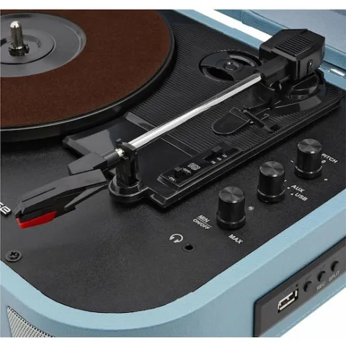 Muse MT-201BVB MT-201BVB Βαλιτσάκι Πικάπ με Belt Drive, Προενίσχυση και Ενσωματωμένα Ηχεία Black / Blue