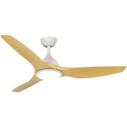 Ανεμιστήρας Οροφής PRCF-80726 Primo 52'' 132εκ. Με Τηλεχειριστήριο 1Φως LED 3Φτερά Λευκός-Ξύλο