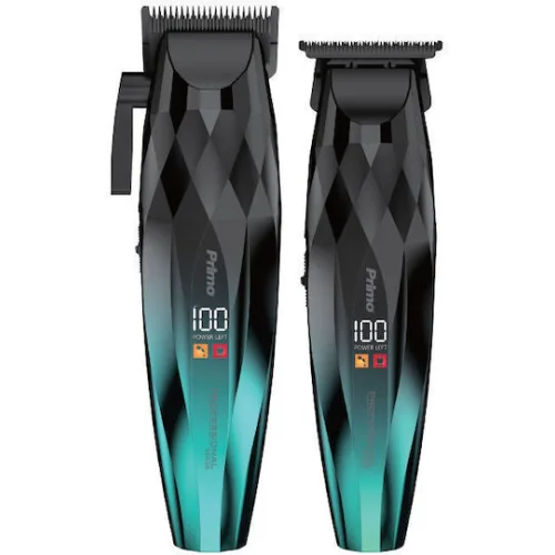 Σετ Κουρευτικές μηχανές PRΗΤ-40560B+PRHT-40560S PRIMO Επαναφ Digital Πράσινο mirror