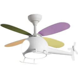 Ανεμιστήρας Οροφής Helicopter PRCF-80679 Primo Kids Series DC 98εκ. Με Τηλεχειριστήριο LED 4Φτερά Λευκός