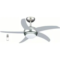 Ανεμιστήρας Οροφής PRCF-80425 Primo 44'' 110εκ. Με Τηλεχειριστήριο 1Φως 5Φτερά Ασημί