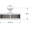 Primo PRCF-80657 Ανεμιστήρας Οροφής 60cm με Φως Μαύρος / ΚαφέΚωδικός: 800657