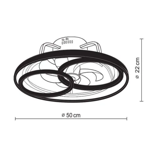 Primo PRCF-80676 Πλαφονιέρα 50.8cm με Φως ΛευκήΚωδικός: 800676