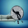 Neotec Επαγγελματικός Ανεμιστήρας Επιτοίχιος 160W Διαμέτρου 50cm με Τηλεχειριστήριο