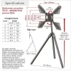 Barkan Βάση Projector Δαπέδου με Μέγιστο Φορτίο 50kg Μαύρη