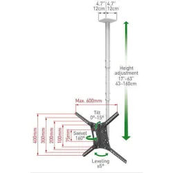 Βάση Τηλεόρασης Οροφής 4500L Barkan 13