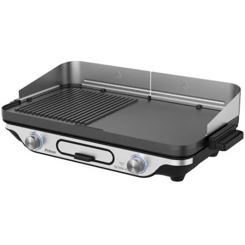 Μπάρμπεκιου PRBQ-40498 Primo Επιτραπέζιο 2400W Με κάλυμμα αέρα 52.2X30.4εκ. Μαύρο/Inox
