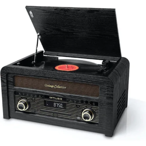 Muse MT-115W MT-115W Πικάπ με Προενίσχυση και Ενσωματωμένα Ηχεία Μαύρο