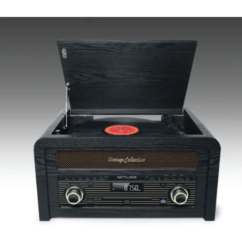 Muse MT-115W MT-115W Πικάπ με Προενίσχυση και Ενσωματωμένα Ηχεία Μαύρο