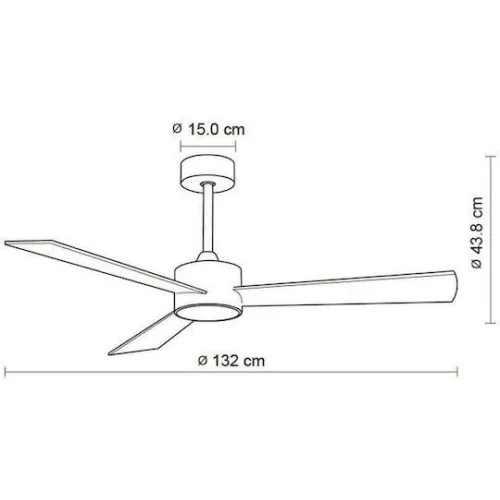 Primo PRCF-80617 Ανεμιστήρας Οροφής 130cm ΛευκόςΚωδικός: 800617