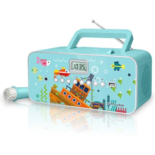 Muse M-29 Φορητό Ηχοσύστημα με CD / Ραδιόφωνο / MP3 / USB ΤιρκουάζΚωδικός: M-29KB