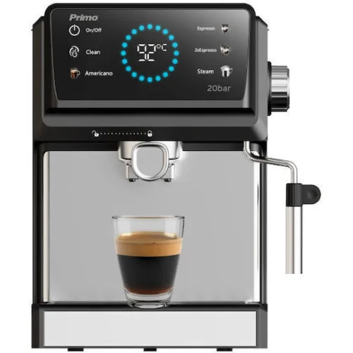 Primo PREM-40542 Μηχανή Espresso 850W Πίεσης 20bar Μαύρη 400542