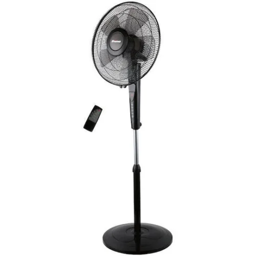 Primo PRSF-80505 Ανεμιστήρας Ορθοστάτης 60W Διαμέτρου 40cm με Τηλεχειριστήριο ΜαύροςΚωδικός: 800505