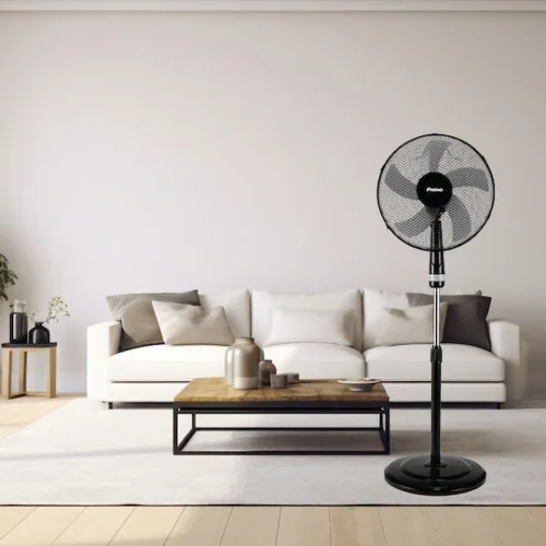 Primo PRSF-80448 Ανεμιστήρας Ορθοστάτης 50W Διαμέτρου 40cm ΜαύροςΚωδικός: 800448