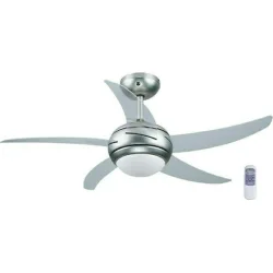 Ανεμιστήρας Οροφής PRCF-80282 Primo 44'' 110εκ. Με Τηλεχειριστήριο 1Φως 5Φτερά Διάφανα