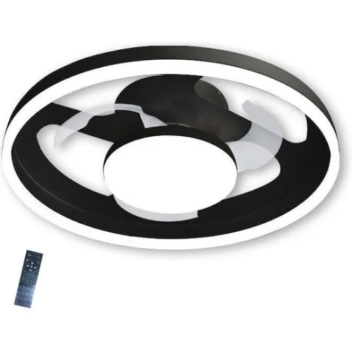 Primo PRCF-80725 Πλαφονιέρα 50.8cm με Φως ΜαύρηΚωδικός: 800725