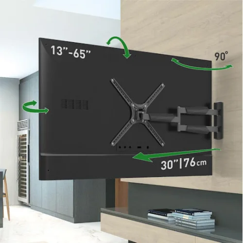 Barkan BM343XL Βάση Τηλεόρασης Τοίχου έως 65" και 36kg Μαύρο