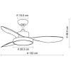 Primo PRCF-80616 Ανεμιστήρας Οροφής 130cm με Φως Καφέ / ΛευκόςΚωδικός: 800616