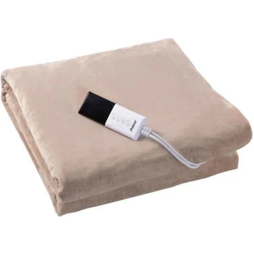 Ηλεκτρικό επίστρωμα PREB-81083 Primo  Flannel Fleece Μονό 150x80cm Μπέζ