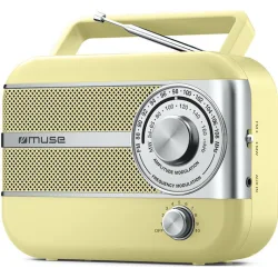 Ραδιόφωνο M-056SC MUSE Μπαταρίας-Ρεύματος Αναλογικό Κίτρινο Retro