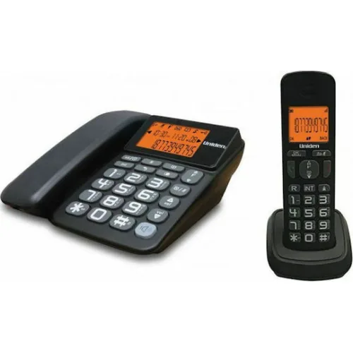 Uniden AT-4503 Ασύρματο Τηλέφωνο Duo Μαύρο