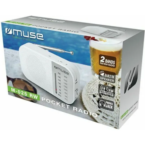 Muse M-025 RW Φορητό Ραδιόφωνο Μπαταρίας Λευκό