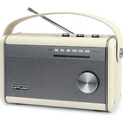 Ραδιόφωνο M-098SC MUSE Μπαταρίας-Ρεύματος με Bluetooth Κρεμ