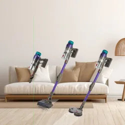 Σκούπα επαναφορτιζόμενη PRVC-40507 Primo Apollo Aqua Flex 3σε1 29.6V BLDC μοτέρ Γκρι-Μωβ