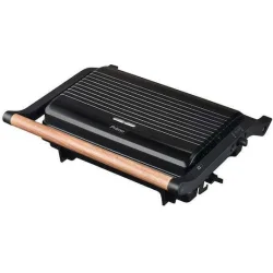 Τοστιέρα Panini PRPT-40492 Primo Αντικολλητικές πλάκες 1000W Wooden-Μαύρη