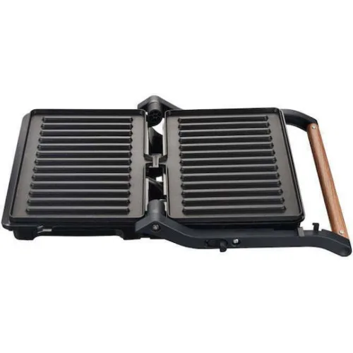 Τοστιέρα Panini PRPT-40492 Primo Αντικολλητικές πλάκες 1000W Wooden-Μαύρη