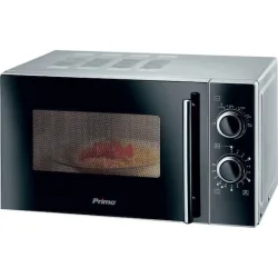 Φούρνος μικροκυμάτων PRMW-40247 Primo 20L 700W Yάλινη πρόσοψη Μαύρος-Silver
