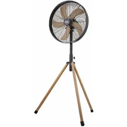 Ανεμιστήρας Ορθοστάτης PRSF-80580 Primo 18'' 45εκ. Μεταλλικός Με Wooden Finish Τρίποδο Μαύρος