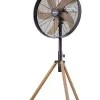 Ανεμιστήρας Ορθοστάτης PRSF-80580 Primo 18'' 45εκ. Μεταλλικός Με Wooden Finish Τρίποδο Μαύρος