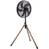Ανεμιστήρας Ορθοστάτης PRSF-80580 Primo 18'' 45εκ. Μεταλλικός Με Wooden Finish Τρίποδο Μαύρος