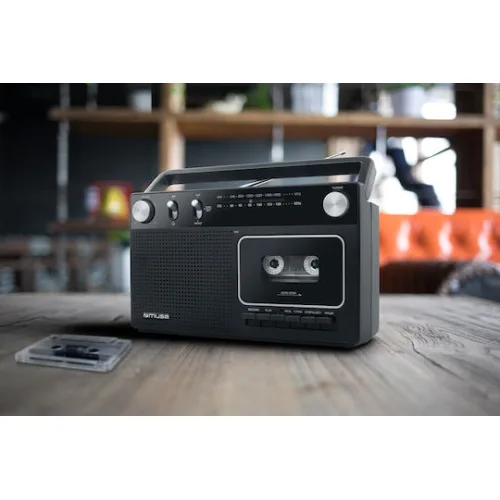 Muse M-152 RC Φορητό Ηχοσύστημα με Κασετόφωνο / Ραδιόφωνο ΜαύροΚωδικός: M-152RC