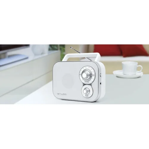 Muse M-051 R Retro Φορητό Ραδιόφωνο Ρεύματος / Μπαταρίας Λευκό