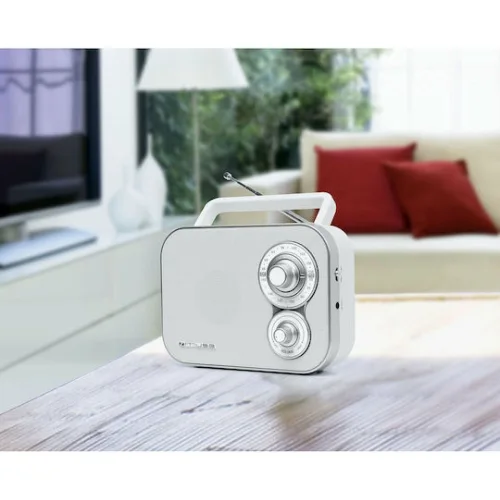 Muse M-051 R Retro Φορητό Ραδιόφωνο Ρεύματος / Μπαταρίας Λευκό