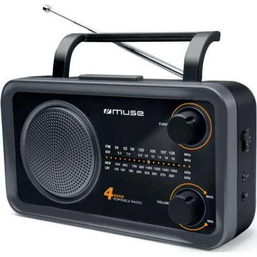 Muse M-06DS Επιτραπέζιο Ραδιόφωνο Ρεύματος / Μπαταρίας Μαύρο
