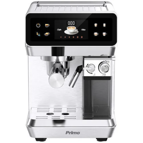 Primo Αυτόματη Μηχανή Espresso 1350W Πίεσης 20bar Ασημί 400574