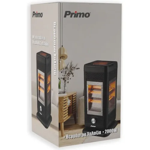 Θερμάστρα Χαλαζία PRQH-81118 Primo 2000W Μαύρη