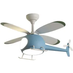 Ανεμιστήρας Οροφής Helicopter PRCF-80678 Primo Kids Series DC 98εκ. Με Τηλεχειριστήριο LED 4Φτερά Μπλέ
