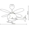 Primo Prcf-80678 Ανεμιστήρας Οροφής 98cm με Φως Λευκός / ΜπλεΚωδικός: 800678