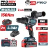 ΒΟRMANN Pro BBP5406X44CA Δραπανοκατσάβιδο Κρουστικό,Compact,Brushless Μπαταρίας 20V,Li-Ion,2x4Ah