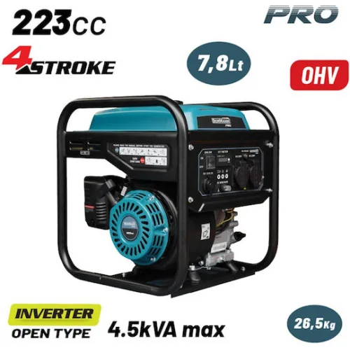 BORMANN Pro BGB4045 Γεννήτρια Βενζίνης Inverter Ανοιχτού Τύπου 3500W, 223c