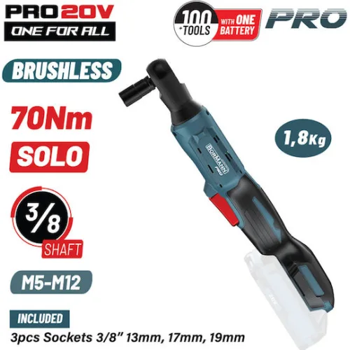 Bormann BBP5423 Ηλεκτρική Καστάνια 3/8" Μπαταρίας 20V Solo