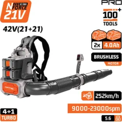 NAKAYAMA Pro EC1723X44 Φυσητήρας Πλάτης Βrushless Μπαταρίας 42V,Li-Ion,2x4.0Ah,252km/h