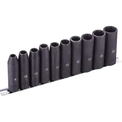 BORMANN Pro BHT7704 Σετ Καρυδάκια Aέρος Μακρυά 1/2'', 8,10,11,1213,14,15,17,19,21mm 10TEM